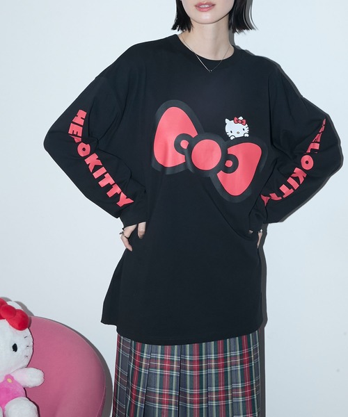 sanrio（サンリオ） tシャツ 「HELLO KITTY × forksy.」オーバーサイズ