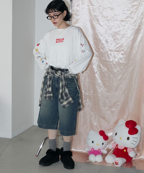sanrio tシャツ 「HELLO KITTY × forksy.」オーバーサイズ
