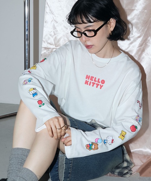 sanrio（サンリオ） tシャツ 「HELLO KITTY × forksy.」オーバーサイズ