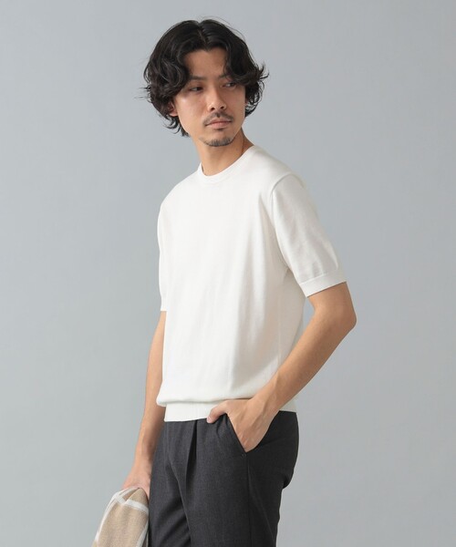 【極美品】Brilla シーアイランドコットン ニットTシャツ XL ベージュ Brilla per il gusto（ブリッラ ペル イル グスト） tシャツ
