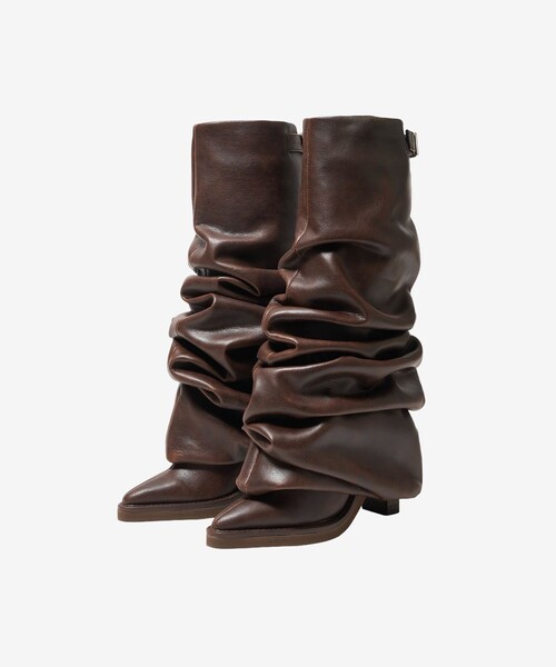 POOLDE（プールデ） ブーツ 「POOLDE/プールデ」Melted Boots Brown