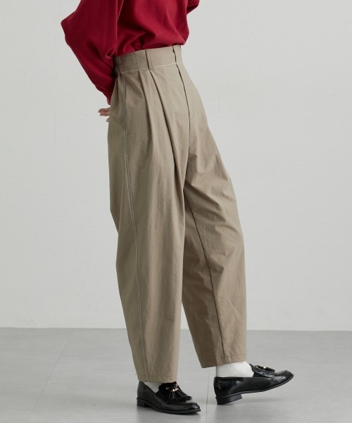 ニッセン（nissen） パンツ 配色ステッチコクーンパンツ レディース