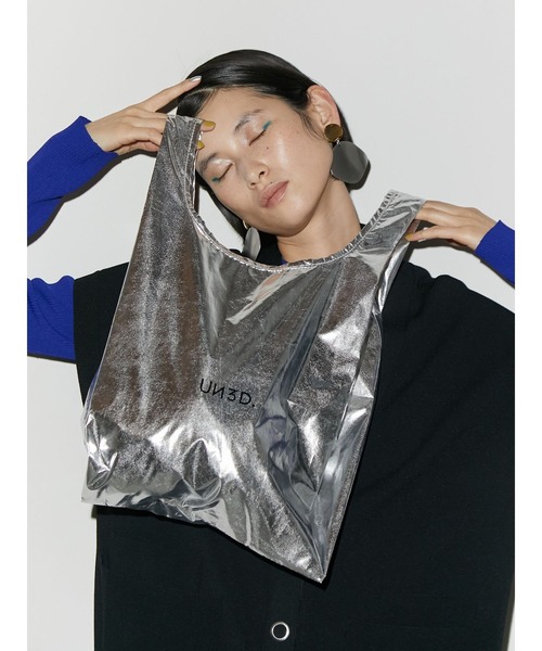 【UN3D.】アンスリード LLIC ECO-BAG メタリック エコバッグ UN3D. エコバッグ METALLIC ECO-BAG M / メタリックエコバッグM