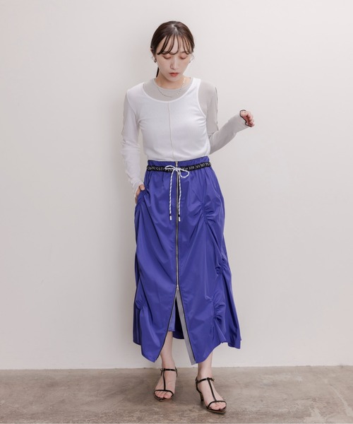 Eimee Law（エイミーロウ） スカート ランダムギャザー Wジップ