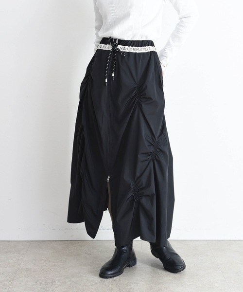 Eimee Law（エイミーロウ） スカート ランダムギャザー Wジップ