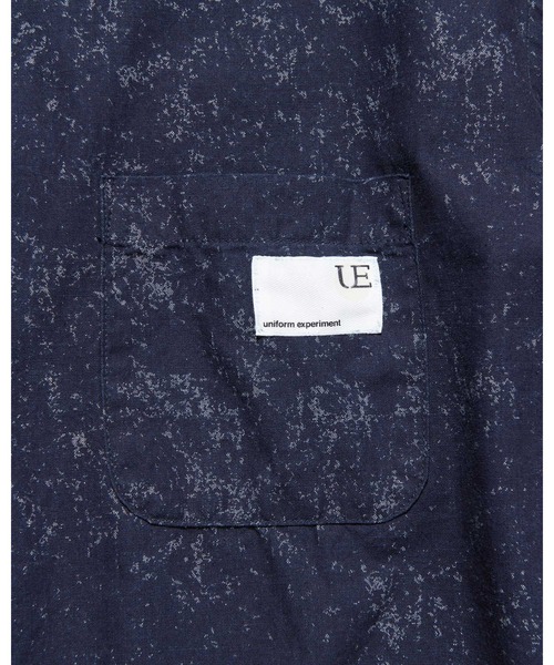 uniform experiment シャツ INDIGO PRINT DRAWCORD SHIRT メンズ