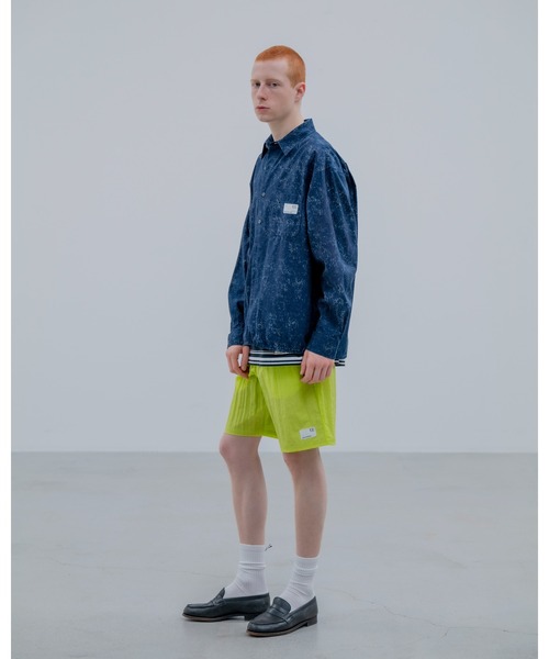25ss【新品タグ付き】INDIGO PRINT DRAWCORD SHIRT uniform experiment シャツ INDIGO PRINT DRAWCORD SHIRT メンズ