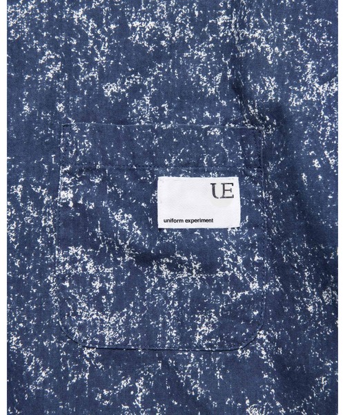 uniform experiment シャツ INDIGO PRINT DRAWCORD SHIRT メンズ