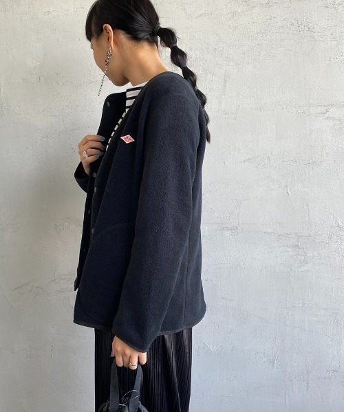 Danton（ダントン） ノーカラージャケット 34 ブラック レディース