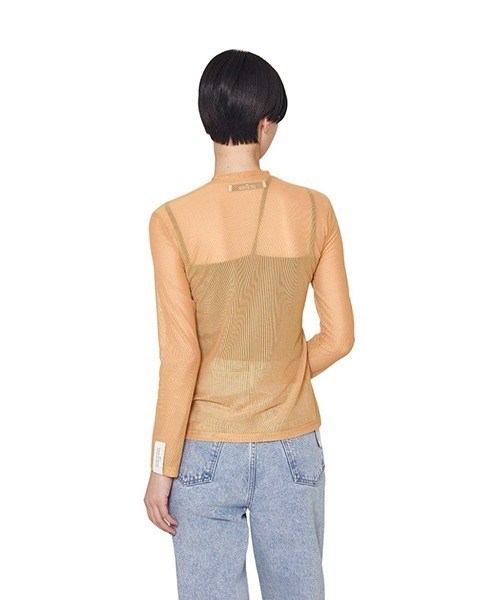 ロク フラワー プリント マスク トップ シースルーカットソー R24SF013 rokh tシャツ Rokh / ロク：FLOWER PRINT MASK TOP：R24SF013