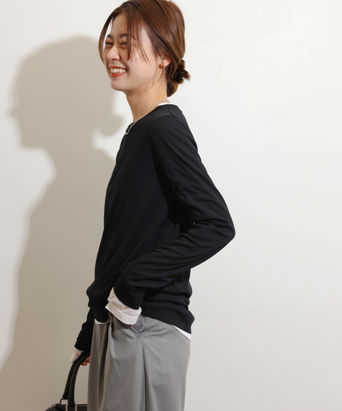 tシャツ 「追加」ソフトテレコクルーネックロングTEE レディース JOURNAL STANDARD relume｜《追加5》ソフトテレコクルーネック