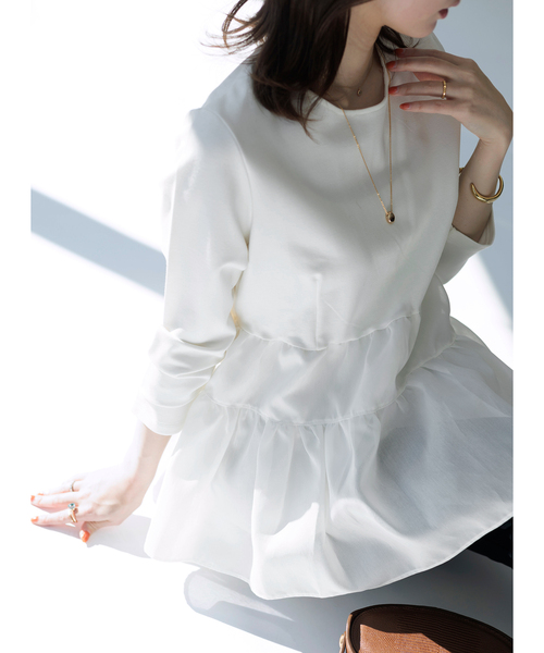 LaTotalite ティアードカットソープルオーバー La TOTALITE tシャツ 「洗える」ティアードカットソープル