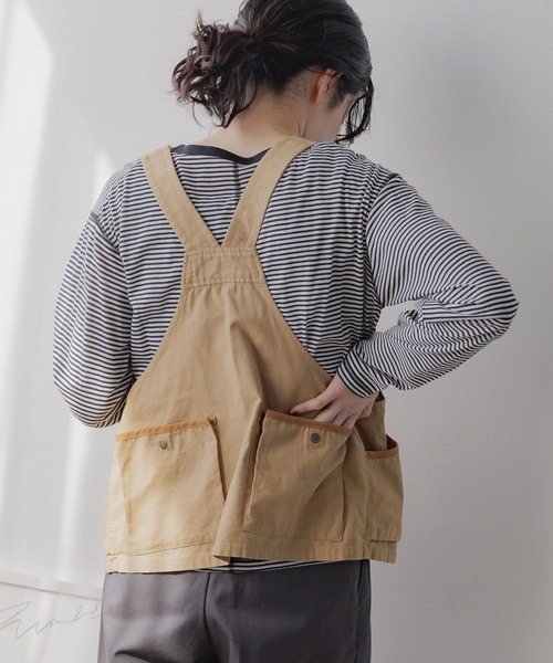 ニコアンド niko and... ポケットワークベストベージュ新品 niko and… ベスト ジレ ポケットワークベスト レディース
