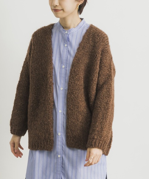未使用品　TRICOTS JEAN MARC カーディガン TRICOTS JEAN MARC ニットカーディガン FREE ブラウン レディース