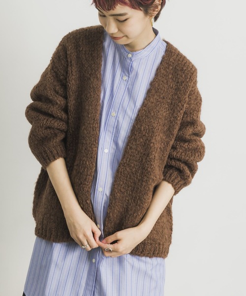 TRICOTS JEAN MARC ニットカーディガン FREE ブラウン レディース