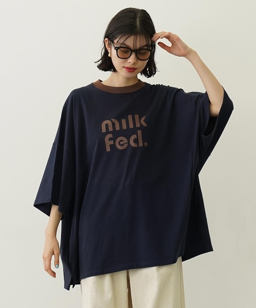 MILKFED. tシャツ CUT OUT LOGO BIG S/S TOP レディース