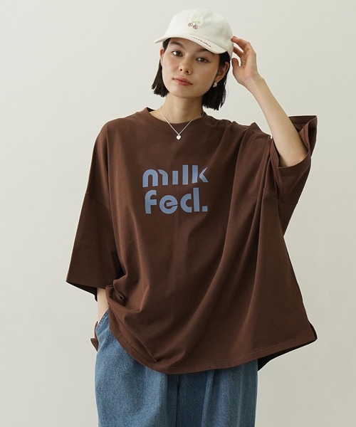 tシャツ CUT OUT LOGO BIG S/S TOP レディース