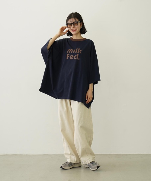 tシャツ CUT OUT LOGO BIG S/S TOP レディース MILKFED. tシャツ CUT OUT LOGO BIG S/S TOP レディース