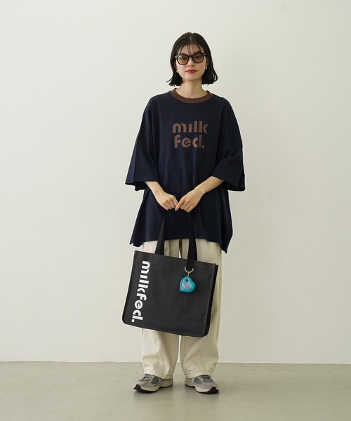 tシャツ CUT OUT LOGO BIG S/S TOP レディース MILKFED. tシャツ CUT OUT LOGO BIG S/S TOP レディース