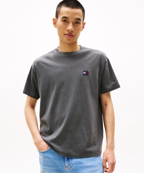 TOMMY JEANS（トミー・ジーンズ） tシャツ リラックスラベルTシャツ 