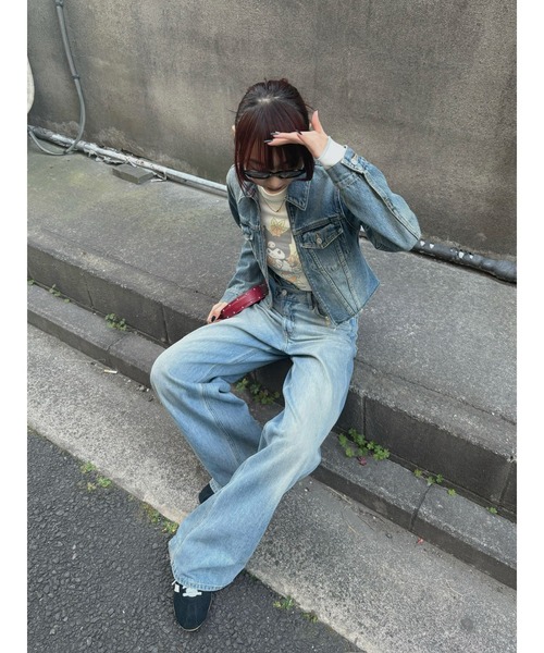 MOUSSY デニムジャケット gジャン 「セットアップ対応」OVERDYE