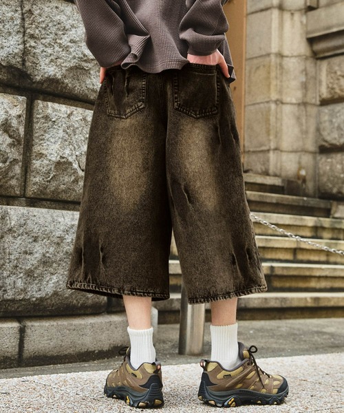 SWAGVIBE デニム SWAGVIBE】Pinched Dye 3D Baggy Fit Denim Pants（デニムパンツ