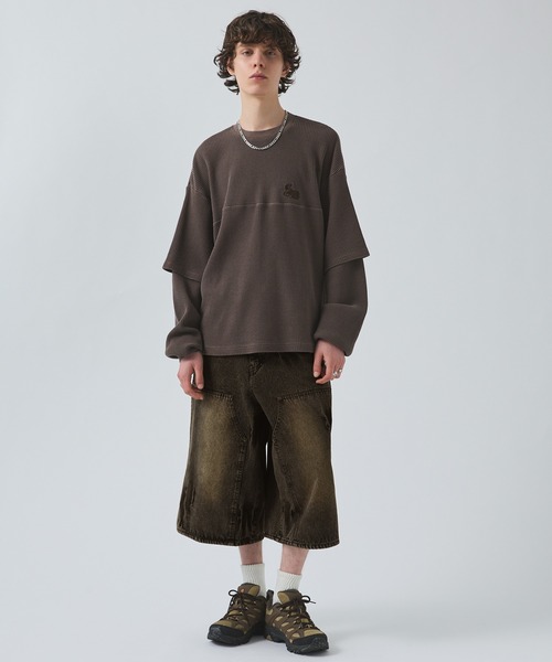 swagginboyzz （上だけL）Lifestyle ofFlex 02 SWAGVIBE ジーンズ 「SWAGVIBE」Vintage Make Double Knees Loose Fit