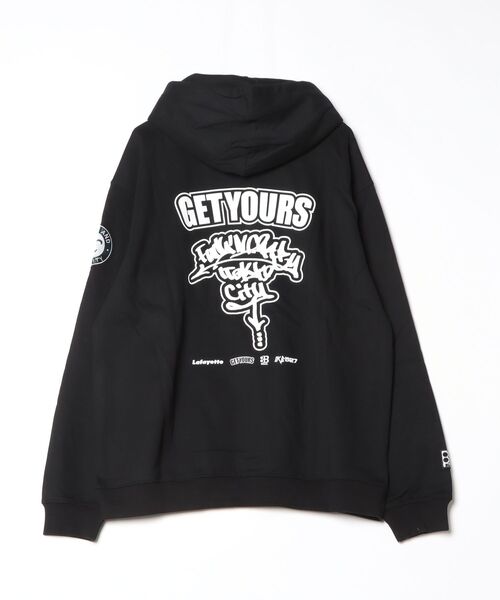 【状態良し】Lafayetteロゴブラックパーカー LFYT】SLEEVE LINE HOODIE フーディー パーカー【Lafayette】【ラファ