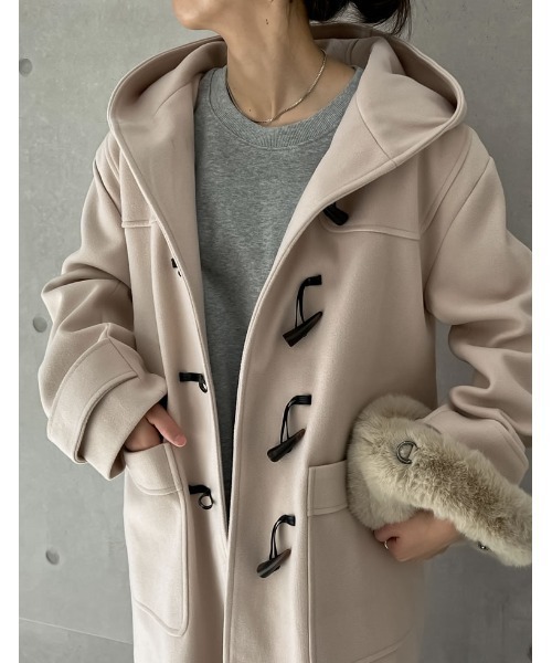 「Re:EDIT」 チェスターコート LARGE グレー レディース_画像5