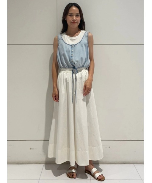 GAP（ギャップ） ブラウス シャツ デニム シンチヘム クロップド
