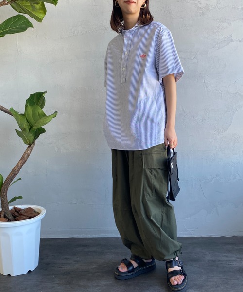 【おすし】DANTON ネイビー 半袖シャツ 42 Danton 「DANTON」 半袖シャツ 42 ネイビー レディース