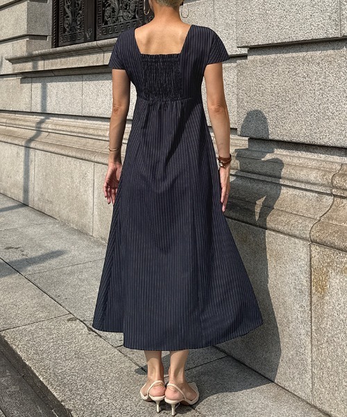 ワンピース ピンストライプ美シルエットワンピース : ZOZOTOWN Yahoo