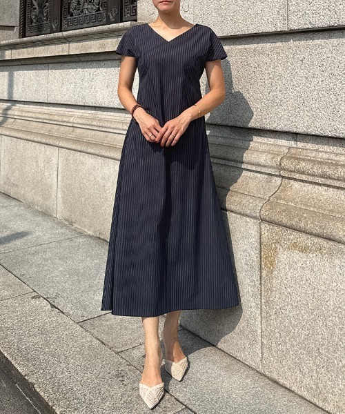 ワンピース ピンストライプ美シルエットワンピース : ZOZOTOWN Yahoo