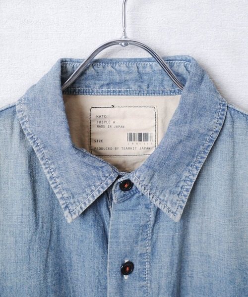 KATO'AAA シャツ 「KATO'/カトー」AAA シャンブレーワークシャツ