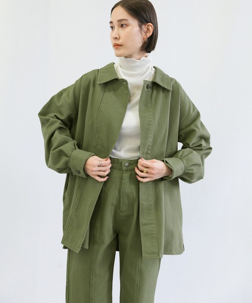[select MOCA] Denim брюки MEDIUM свет хаки женский 
