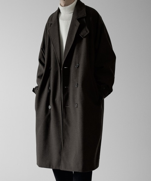 「RUUBON」 チェスターコート M ブラウン メンズ_画像7