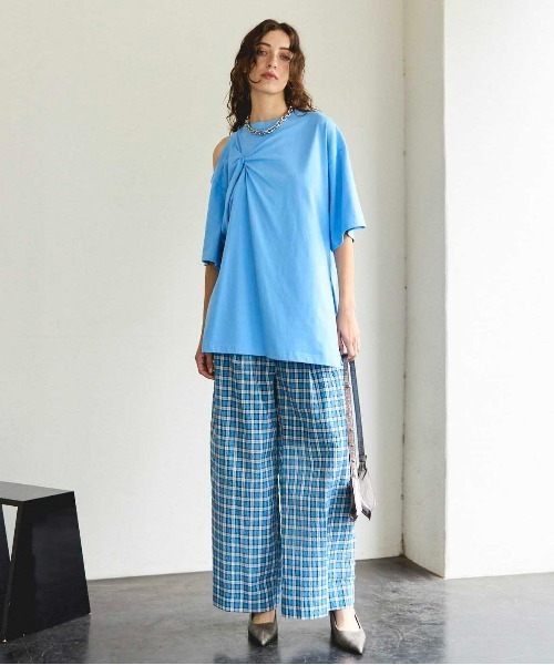 MAISON SPECIAL パンツ Multi Plaid Easy Pants/マルチチェック