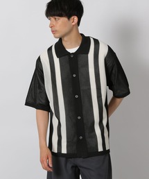 シャツ 透かし編みストライプシャツ / 498347 メンズ｜ZOZOTOWN Yahoo!店