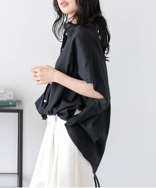 ブラウス シャツ ドロストヘムベアセットシャツ レディース ドロストヘムベアセットシャツ（シャツ/ブラウス）｜MERCURYDUO