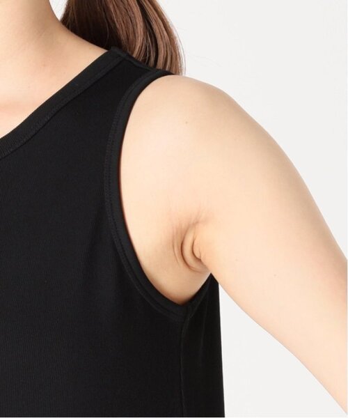 【美品】Plage リブタンクワンピース プラージュ 38 ブラック プラージュ Plage 《一部カラー神戸店・WEB限定追加2》リブ