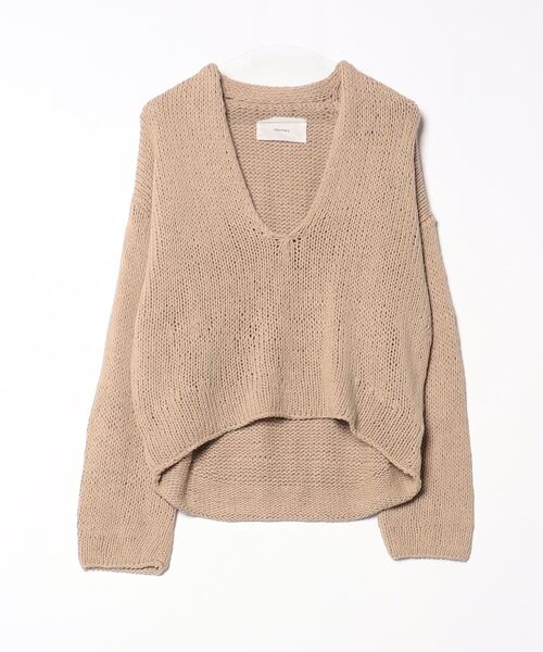 「TODAYFUL」 Vネックニット FREE ブラウン レディース