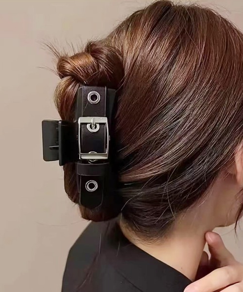 Port（ポート） ヘアクリップ 「 」 ベルトデザイン ブラック ヘア