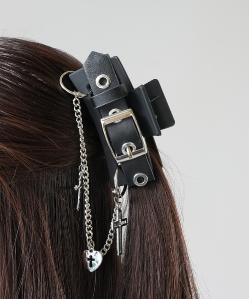 Port（ポート） ヘアクリップ 「 」 ベルトデザイン ブラック ヘア