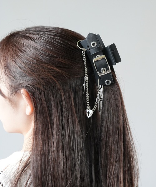 Port（ポート） ヘアクリップ 「 」 ベルトデザイン ブラック ヘア