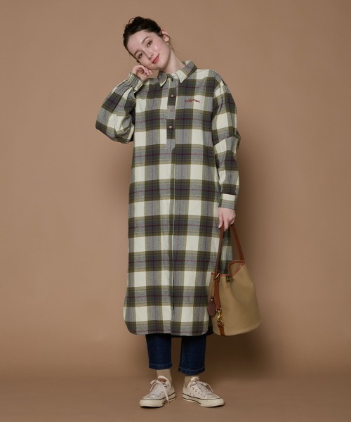 KRIFF MAYER Lady's Collection シャツワンピース 「綿100％」ビエラ