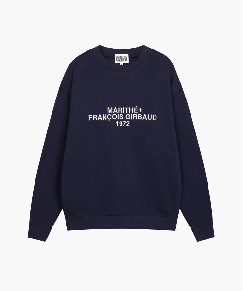 marithe francois girbaudロゴプリント トレーナー MARITHE + FRANCOIS GIRBAUD トレーナー スウェット LETTERING