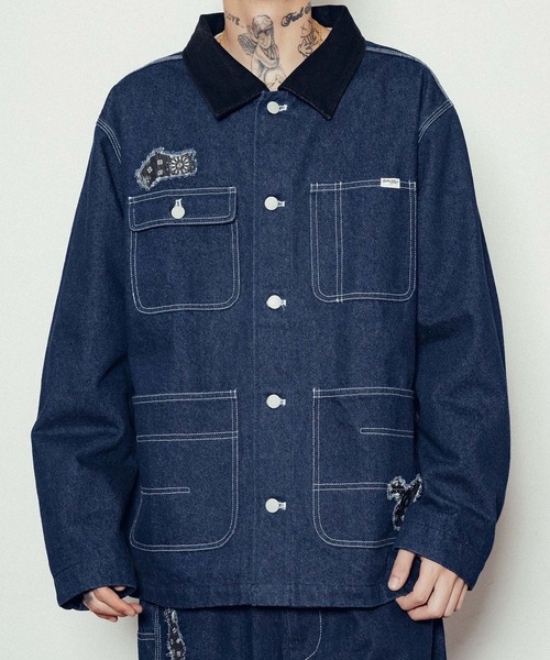 Subciety（サブサエティ） カバーオール Patched coverall メンズ