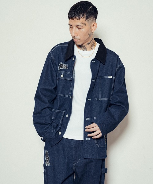 Subciety（サブサエティ） カバーオール Patched coverall メンズ