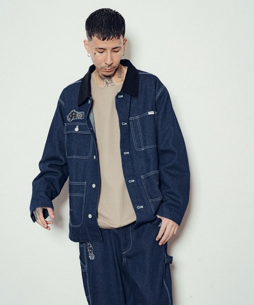 Subciety（サブサエティ） カバーオール Patched coverall メンズ