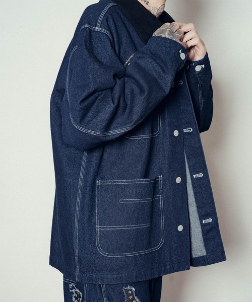 Subciety（サブサエティ） カバーオール Patched coverall メンズ